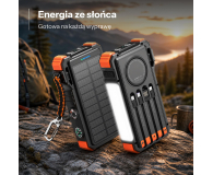 ExtraLink POWERBANK SOLARNY 20000MAH 45W INDUKCJA LAMPA LATARKA - 1570060 - zdjęcie 3